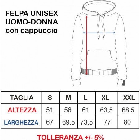 Felpa unisex con cappuccio felpata adoro la stronza che è in me